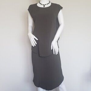 OAK Crossover Drape Back Dress